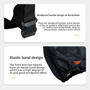 Funda Protectora para Coche y Motocicleta de Tela Oxford 210D Gruesa, Impermeable, con Hebillas Antirrobo Integradas, <span class=keywords><strong>1</strong></span> Año de Garantía para Uso en Exteriores - Product Image 3