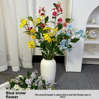 Bunga Buatan Kepingan Salju Biru, Gaya Realistis Kelas Atas, Alat Peraga Fotografi Pernikahan, Dekorasi Latar Belakang untuk Pernikahan, Arti