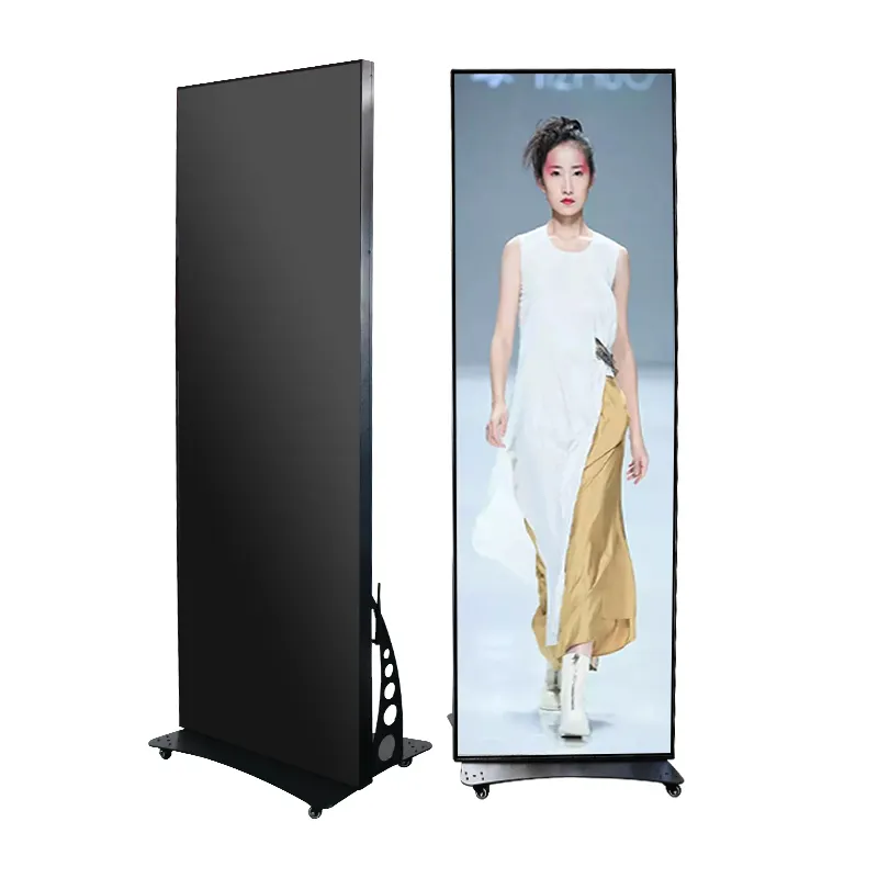 p2.5 p3 Portable Advertising LED Digital Poster Ultra Slim Indoor Display with Foldable Stand