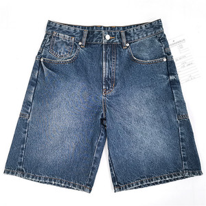 Pantalones cortos de mezclilla para mujer al por mayor de China, pantalones cortos de mezclilla azules informales de verano, pantalones cortos Vintage de diseño de moda, OEM personalizado - Product Image 1