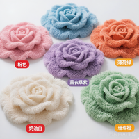 Tapis rose personnalisable, antidérapant, lavable, à poils longs et courts, en forme de fleur irrégulière, 3D floqué, épais et moelleux, de qualité supérieure, très vendu