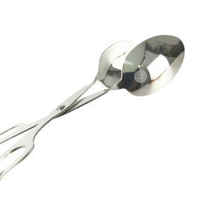 10" Kitchen Food <strong>Tongs</strong> BBQ Scissor <strong>Tongs</strong> Stainless Steel <strong>Salad</strong> Service <strong>Tong</strong> - Product Image 6