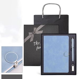 Ensemble cadeau de carnet personnalisé, carnet de luxe en cuir PU, couverture rigide, papeterie, logo personnalisé avec stylo - Product Image 4