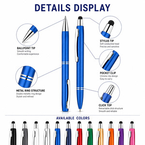 Custom Logo Promotional Stylus <b>Pen</b> Metal <b>Ballpoint</b> <b>Pen</b> for Business Corporate Gift Office Supplies Touchscreen Device - Product Image 2