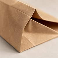 Sacs à pain SOS en papier kraft non marqués, fond carré, qualité alimentaire, biodégradables, impression de logo personnalisée, boulangerie, café à emporter