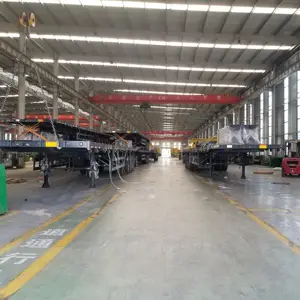 JUTONG fabrika 2024 ihracat 3 akslar 20ft 40ft konteyner taşımacılığı 60-100Tons düz yatak Flatbed kamyon yarı römorku