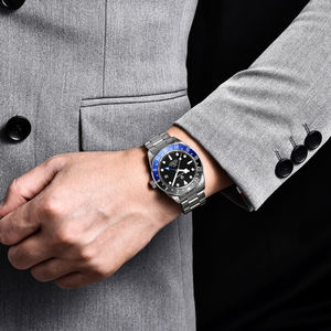 Nouvelle montre mécanique <span class=keywords><strong>PAGANI</strong></span> <span class=keywords><strong>DESIGN</strong></span> 40MM BB58 GMT <span class=keywords><strong>2022</strong></span>, montre automatique de luxe pour homme, bracelet en acier inoxydable à rivets, montre de plongée - Product Image 5