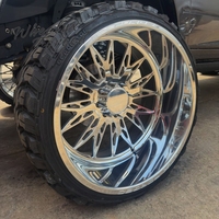 Jantes forgées WHEELUX Extreme Deep Lip de 20 à 30 pouces de largeur, 10J-16J, chromées, à déport négatif pour pick-up 4x4