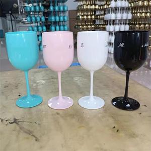 Flûtes <span class=keywords><strong>à</strong></span> <span class=keywords><strong>vin</strong></span> <span class=keywords><strong>en</strong></span> acrylique de luxe modernes, incassables, personnalisables avec logo et couleur, modèle vert rose pour fêtes - Product Image 2