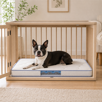 Tapis de sol rectangulaire rembourré pour cage à chien, base antidérapante, fenêtre latérale transparente, accessoire de voyage en silicone rafraîchissant pour grandes cages domestiques