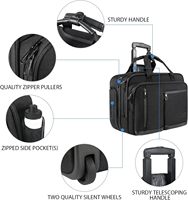 Sac de transport élégant pour ordinateur portable 17,3'' en néoprène imperméable avec barre de traction, personnalisable en usine, idéal pour les voyages, le travail et les affaires