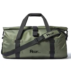 Fábrica nueva moda verde 840D TPU impermeable bolsa de lona viaje deporte grande plegable gimnasio bolsa seca