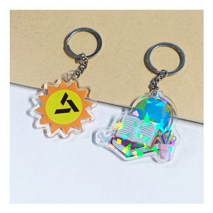 Porte-clés Anime Personnalisé Imprimé, Design Scintillant en Époxy/Hologramme, Breloque Acrylique Gravée au Laser, Impression Offset sur Résine et Alliage - Product Image 3