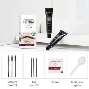 ICONSIGN Kit de sourcils semi-permanent <span class=keywords><strong>Teinture</strong></span> pour <span class=keywords><strong>cils</strong></span> noirs 15ml * 2 Teinte pour sourcils <span class=keywords><strong>Teinture</strong></span> au henné Kit de <span class=keywords><strong>teinture</strong></span> pour sourcils - Product Image 4