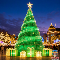 LED-Weihnachtsbaum-Lichterkette für den Außenbereich mit Geschenkbox-Dekorationen für Einkaufszentren, Plätze und Feiertagsveranstaltungen