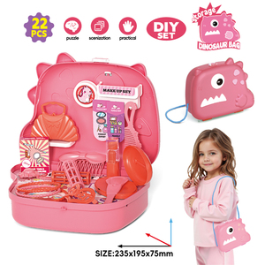 Ensemble de sacs à dos Lucky Toys pour enfants, thèmes dinosaures de dessins animés, <span class=keywords><strong>maquillage</strong></span>, cuisine et desserts de restauration rapide, en plastique, pour jeu d'imitation - Product Image 1