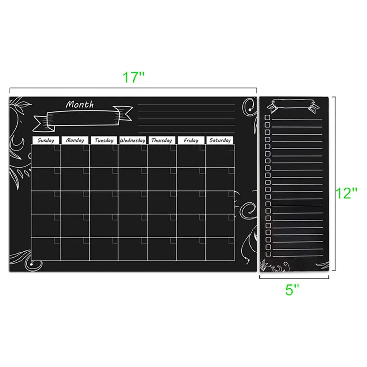 Benutzer definierte Magnet Kühlschrank Tafel Etiketten Dry Erase Memo und Tafel To Do Liste für Kühlschrank