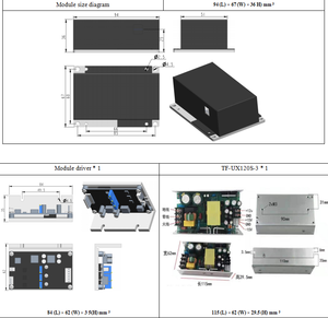 Optlaser của 3 Wát RGB Laser module với cung cấp điện và điều khiển đèn sân khấu - Product Image 4