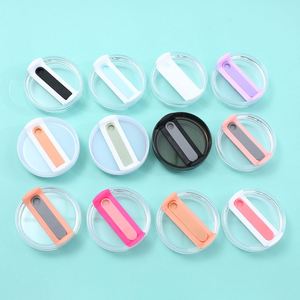 Nouveau style – Couvercle en plastique transparent scellé de 40 oz avec paille pour gobelet isotherme – En stock – Vente en gros directe usine – Approvisionnement en vrac - Product Image 2