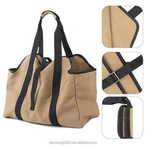 Sac fourre-tout universel en <span class=keywords><strong>bois</strong></span> de <span class=keywords><strong>chauffage</strong></span> grande capacité avec sangle de rembourrage sac de rangement en toile robuste intérieur extérieur transport en <span class=keywords><strong>bois</strong></span> - Product Image 4