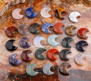 25mm cristales curativos mixtos Luna cabujón piedras preciosas sueltas para la fabricación de joyas anillos personalizados pendientes colgantes - Product Image 6