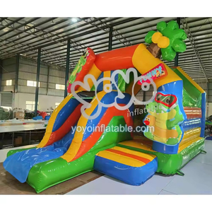 Château gonflable commercial pour enfants et adultes, trampoline gonflable, château sauteur avec toboggan, à vendre - Product Image 1