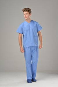 New Arrival Unisex 3XL Euro Size Woven Polyester/Cotton Nurse <strong>Scrubs</strong> Sets Custom Logo Hospital Summer <strong>Apparel</strong> Clinic Laboratory - Product Image 3