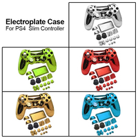 Coque de remplacement chromée complète avec boutons supérieurs et inférieurs pour manette PS4 Playstation 4 JDM-050 010 001 020 040 055