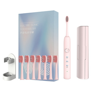 Cepillo de dientes eléctrico sónico recargable, resistente al agua IpX7, portátil, con cabezales de cepillo para uso doméstico - Product Image 2