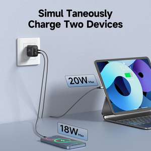 Thiết Kế Mới USB-C Sạc Nhanh 40W Tốc Độ Cao Sạc iPhone 13 LG Huawei 9V/3A12V/3A15V/2.66A20V/2A Qc3.0 Gan 1.5A Tường EU/Chúng Tôi - Product Image 3