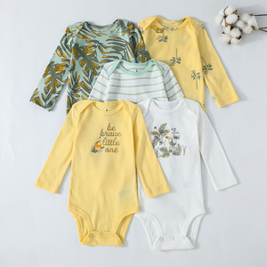 Baby Carter Autumn <b>Knitted</b> Rompers Long Sleeves Jumpsuit Crawling Clothes Cartoon <b>Animal</b> <b>Pattern</b> Pocket Cotton Five-Piece Set - Product Image 1
