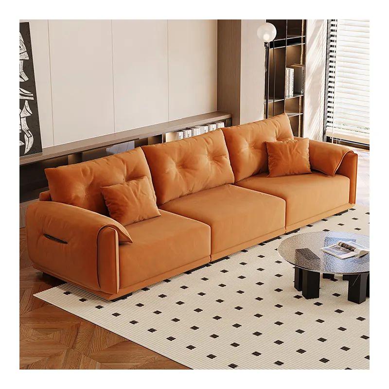 Set Sofa furnitur gaya baru, Set Sofa Modular tempat duduk ringan Modern mewah untuk ruang tamu