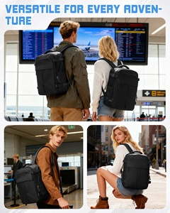 Mochila <span class=keywords><strong>de</strong></span> Viaje <span class=keywords><strong>de</strong></span> 40x30x20cm, 30-35L, Aprobada para Vuelos, Equipaje <span class=keywords><strong>de</strong></span> Mano para Debajo del Asiento/en la <span class=keywords><strong>Cabina</strong></span>, Compatible con Portátiles <span class=keywords><strong>de</strong></span> 15.6 Pulgadas, con Compartimento para Zapatos - Product Image 5