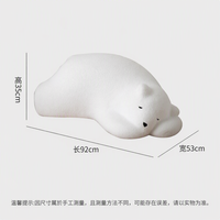 Canapé paresseux Ours polaire, siège individuel en forme d'animal mignon, chaise de sol design en forme d'ours en peluche pour salon et chambre