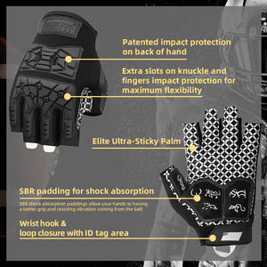 Seibertron M.S.Z.Q-6 <strong>Youth</strong> Half Finger Silicon Palm Antishock <strong>Football</strong> Receiver Flexible TPR Impact Protection Back Hand <strong>Glove</strong> - Product Image 3