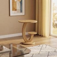 Table d'appoint en bois minimaliste moderne de haute qualité DISHI, table basse en bois massif pour salon et chambre à coucher