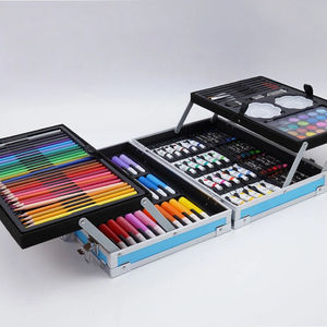 China OEM niños regalo dibujo arte pintura lápiz conjunto 145 piezas unicornio lujo arte conjuntos para niños dibujo regalo - Product Image 3