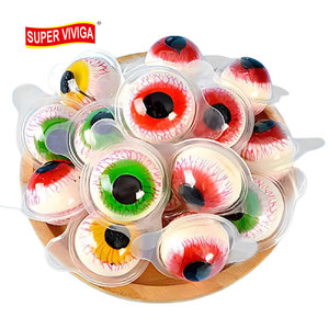 Gomitas de Ojos 3D Halal al por Mayor, Marca Privada Personalizada, Dulces de Gelatina con Relleno de Fruta, Golosinas de Gelatina con Forma de Ojo - Product Image 1