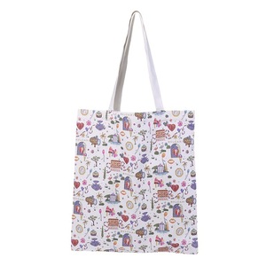 Sac fourre-tout en toile sans fermeture pour étudiants, avec motif lettres et logo imprimé, idéal pour le shopping, la publicité, les tutorat – Vente en gros, DIY - Product Image 5