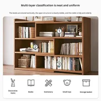 Étagère à livres en bois simple pour la maison, étagère de rangement multi-niveaux, rangement pour enfants, petit placard, design artistique, montage facile