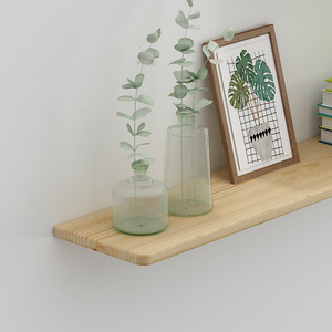 <b>Wall</b> <b>Mounted</b> Solid Wood <b>Shelf</b> Rectangle Durable For Home Storage Organization - Product Image 2