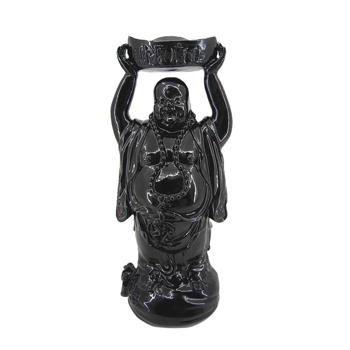 中国仏教風水樹脂仏立っている幸せな仏の富の置物家の装飾の彫刻