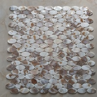 Mosaïque de coquillages beige moderne, nacre naturelle, carreaux pour décoration murale intérieure, salles de bain d'hôtel, résistants à l'eau, 5 ans