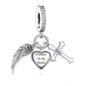 パンチャーム 925 スターリングシルバー オリジナルブレスレットに適合 天使の羽のビーズ付き マジックウィメンズ ジュエリー作成用 2026 - Product Image 2