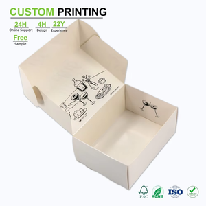 Boîtes à rabat personnalisées en carton imprimé <span class=keywords><strong>avec</strong></span> motifs d'huîtres et de cocktails pour emballage cadeau de fête, vente en gros, vente au détail, approvisionnement en vrac - Product Image 1