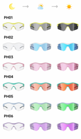 Lunettes de soleil photochromiques TR90 pour pickleball - Lunettes de sport intelligentes à transition rapide, résistantes aux chocs, pour hommes et femmes