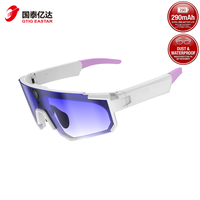 Lunettes Intelligentes IA 3D Surround avec Caméra 8MP, Enregistrement Vidéo HD 1080P, Étanchéité IPX-5, Lampe Torche LED et Traduction d'Appels