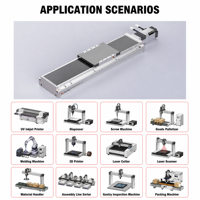 Actionneur à vis à billes Pi personnalisé, course de 1500 mm, largeur de 200 mm, pour automatisation de préhension et placement en salle blanche