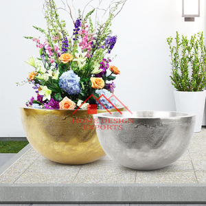 Accueil Hôtels et restaurants Pots de fleurs en aluminium en métal Vases pour mariage Bol de service en aluminium pour piédestal de fruits - Product Image 6