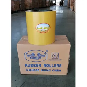 Wholesale of Chinese manufacturers Safe and durable Yellow 10 inch sheller rice milling machine rubber roller Rubber wheel